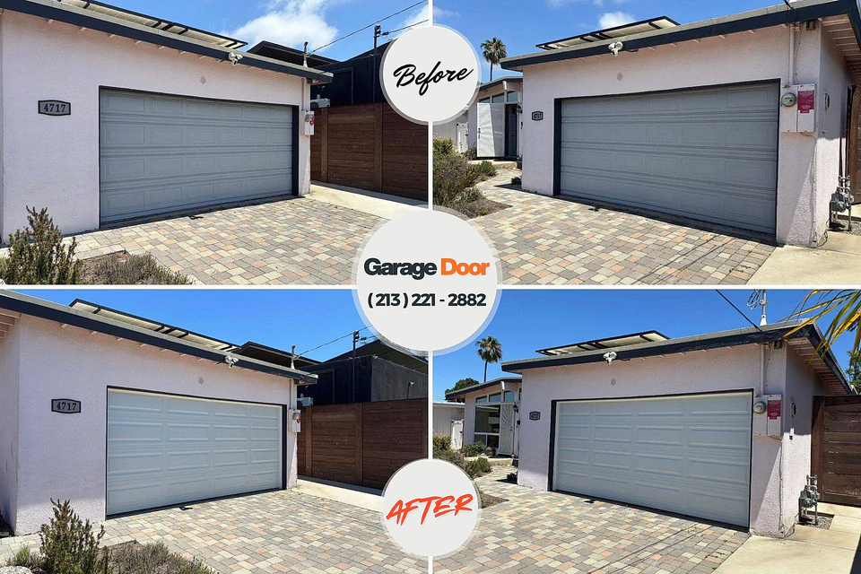 Before and after: garage door repair Sergeant Bluff, IA
